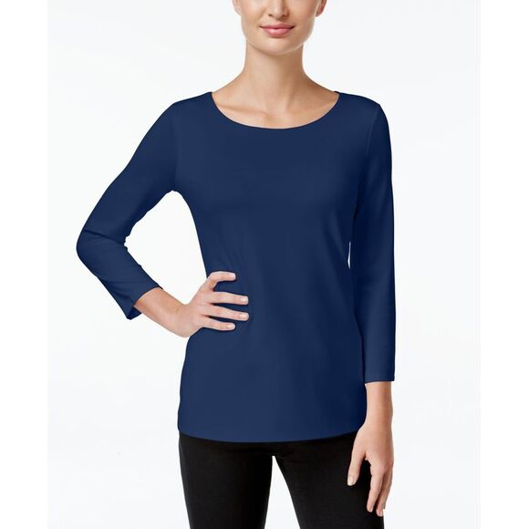 Charter Club Three Quarter Sleeve Top - Picture 1 of 3